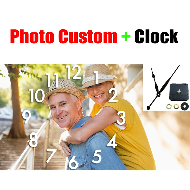 Алмазная живопись фото на заказ + часы Набор для вышивки крестиком