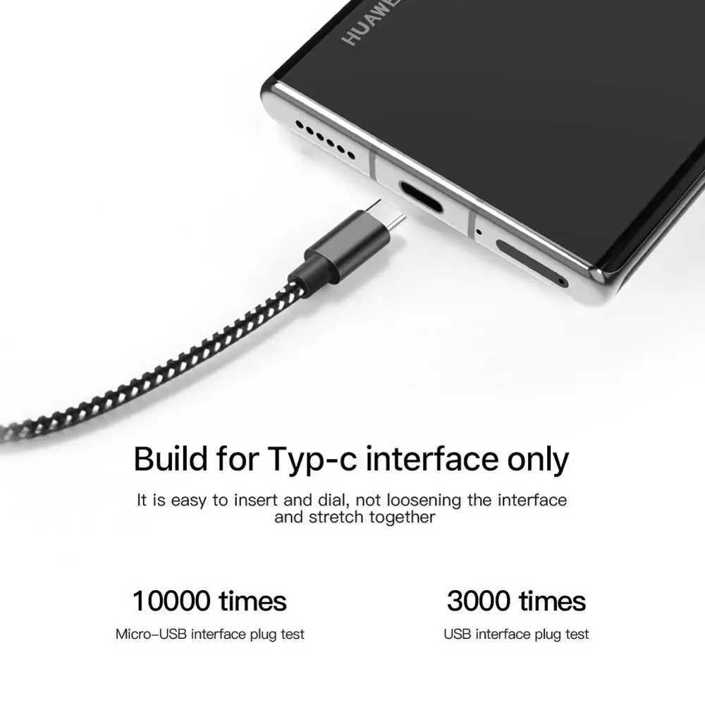 Кабель USB type c 3 м для быстрой зарядки samsung Note 10 Pro J4 Plus Galaxy A 50 Huawei Mate 30 Xiaomi|Кабели