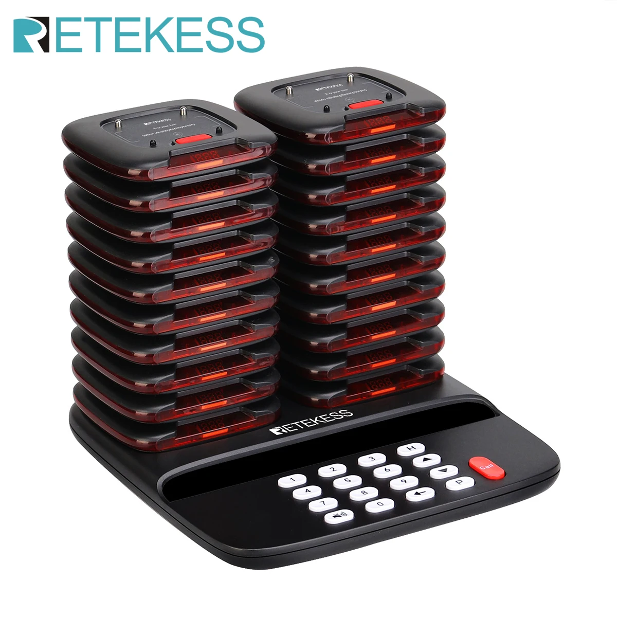 Retekess TD183 ресторанный пейджер 20 каботажных зуммеров Беспроводная система вызова в