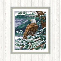 cross stitch embroidery count dmc thread 14ct eagles diy hand painting printed canvas aida cross stitch needlework home decor