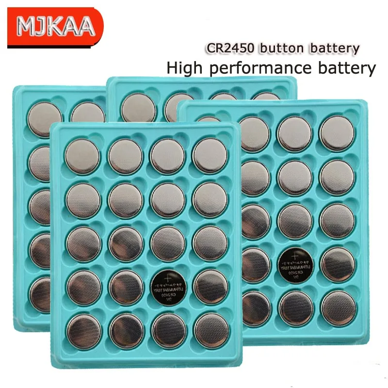 Поставщики оптом дешево 300 шт CR2450 2450 ECR2450 KCR2450 5029LC LM2450 3 В литиевая Кнопочная