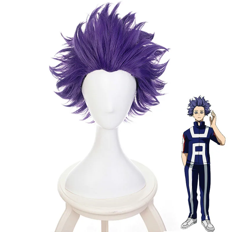 Парик для косплея Boku No Hero моя геройская академия Shinsou Hitoshi Shinso короткие фиолетовые
