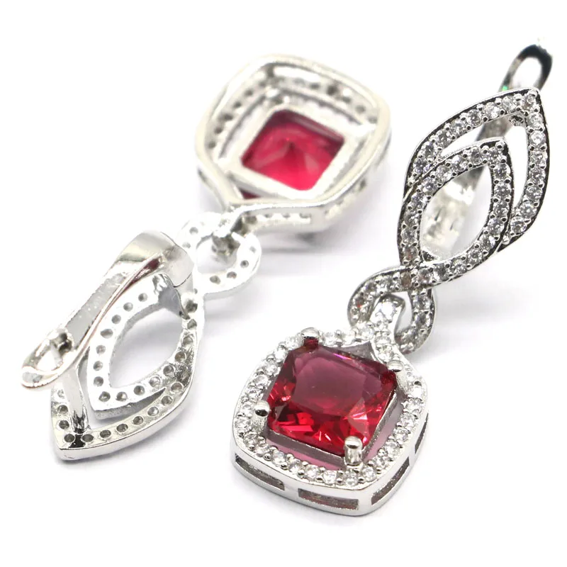 33x12 мм Юбилей создан розовый малиновый родолит белый циркон женские ювелирные