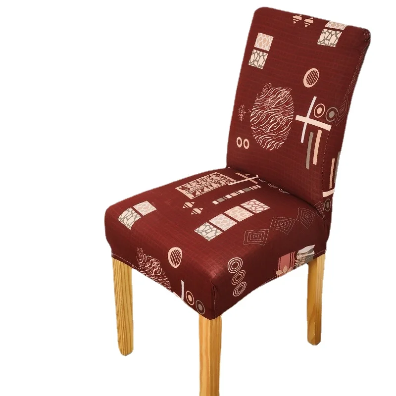 

Dinning Chair Cover Knitted Printed Chair Cover Elastic Printing Home Office Chair Cover Home Decor