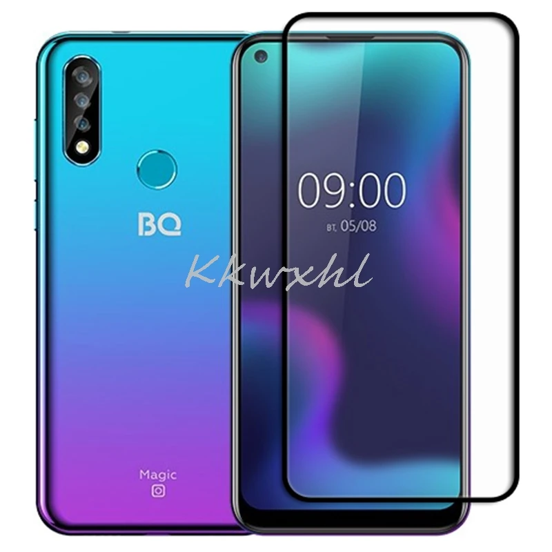 Закаленное стекло 9H HD с полным покрытием цветное Защитное для BQ 6424L Magic O BQ6424L 6426L