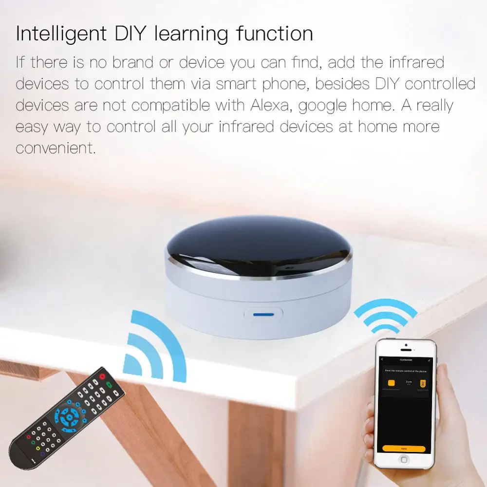 Умный дом автоматизация 2,4 ГГц wifi ИК пульт дистанционного управления с Alexa, Google Home голосовой Интеллектуальный универсальный пульт дистанционного управления