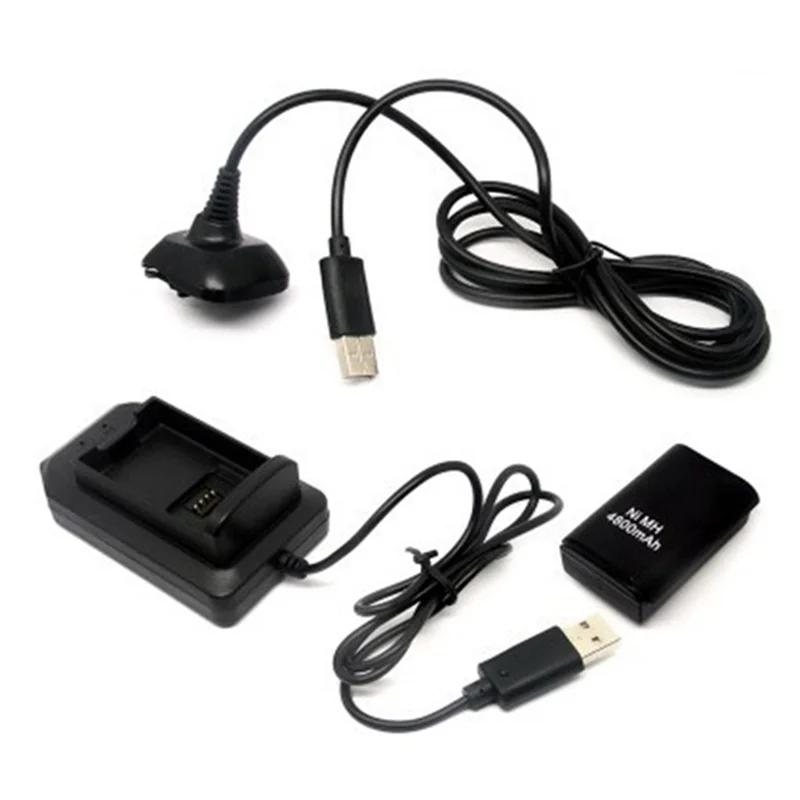 New USB Charger for XBOX Controller + 2pcs Rechargeable Battery Power Adapter 360 Wireless | Электроника
