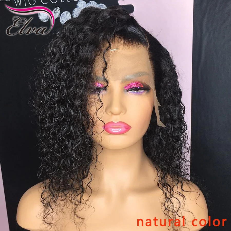 Парики из натуральных волос на кружеве Elva для женщин предварительно выщипанные