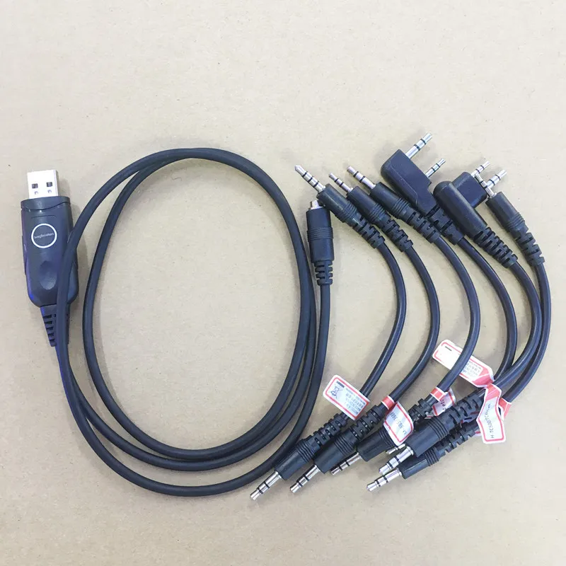 

RYWER for 6 In 1 USB Programming Cable for Kenwood,baofeng,motorola,yaesu,hytera,mag One A8,for Icom Etc Walkie Talkie