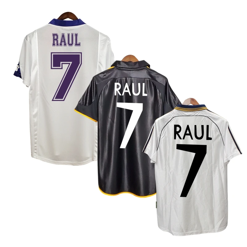

1997 1998 1999 RETRO SOCCER JERSEY HOME AND AWAY WHITE BLACK FOOTBALL SHIRTS CAMISETA UNIFORMS