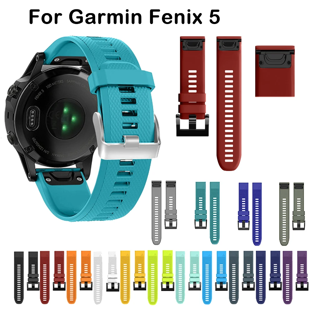 

22MM Watchband for Garmin Fenix 5 plus approach S60 Forerunner 935 945 Watch Quick Release Silicone Easyfit Wrist Band Strap