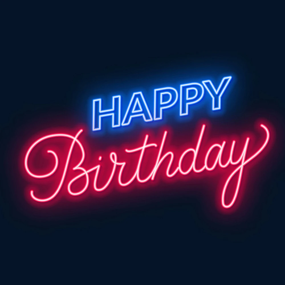 Неоновая вывеска для вечеринки на день рождения заказ светодиодные Настенные
