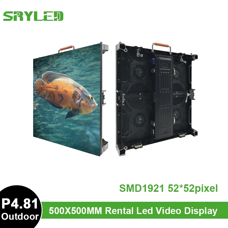 

SMD1921 Outdoor P4.81 LED Display With Die-casting Aluminum Cabinets 500*500mm Stage Rental LED Screen Advertising Video Wall