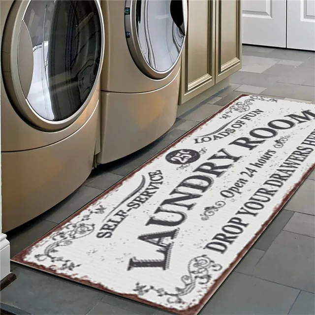 

Non-Slip Floor Mat Laundry Room Bathroom Washable Entrance Doormat Balcony Kitchen Long Mat Area Rug Home Decor Carpets