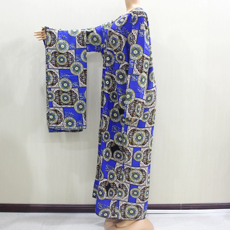 Африканская Дашики повседневные элегантные длинные платья с круглым вырезом и