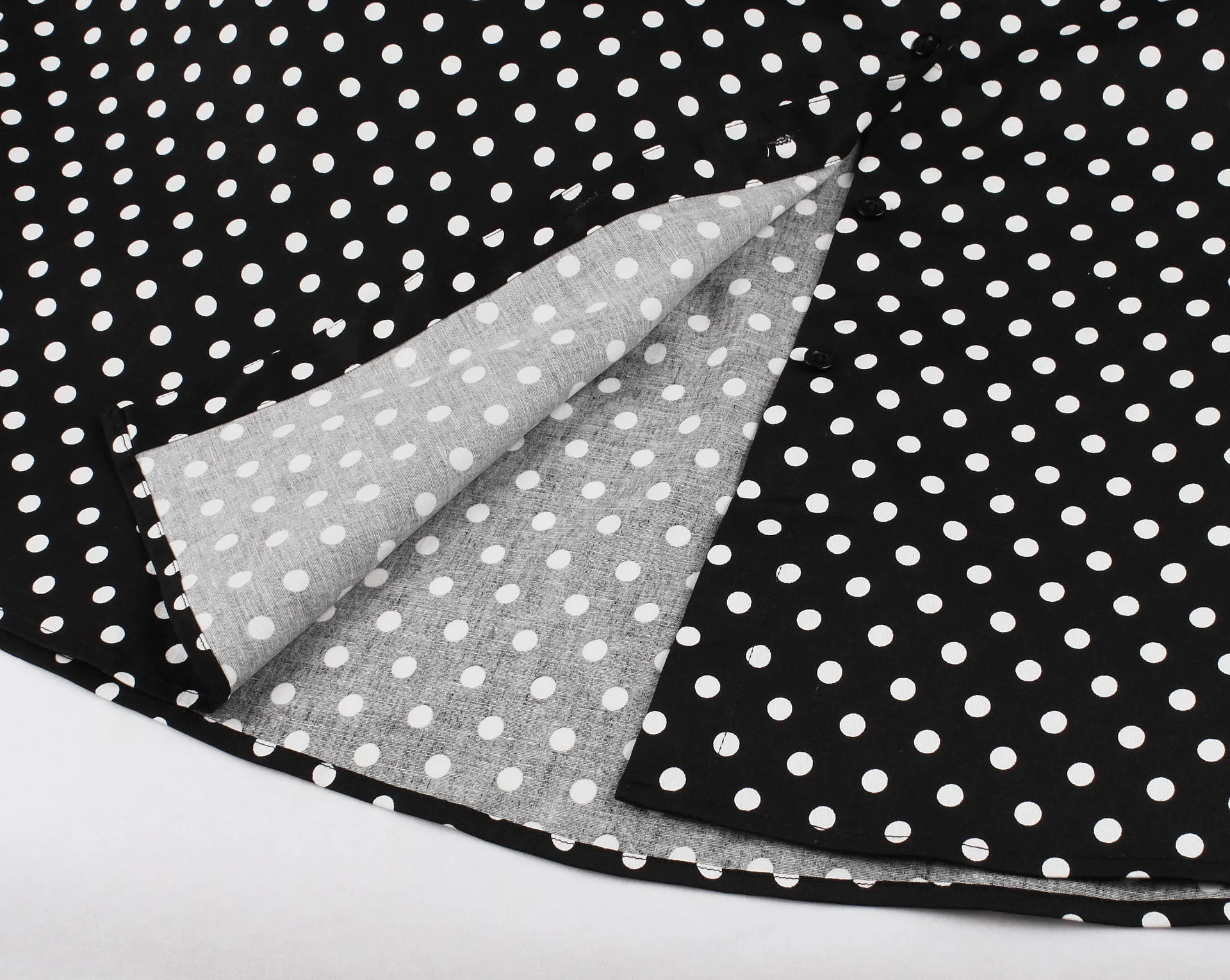 

MIGAZURE New Summer Black Women's Sleeveless A-line Tank Polka Dot Cotton 1950's Audrey Vintage Swing Dresses With Belt