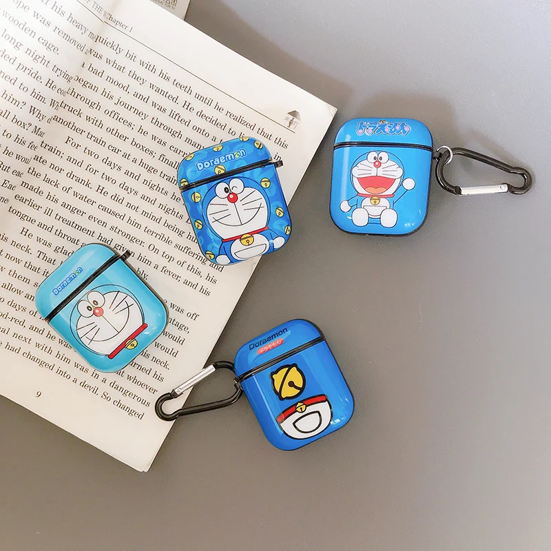 Чехол для наушников Аниме Doraemon machine чехол AirPods 1 2 мягкий силиконовый беспроводных