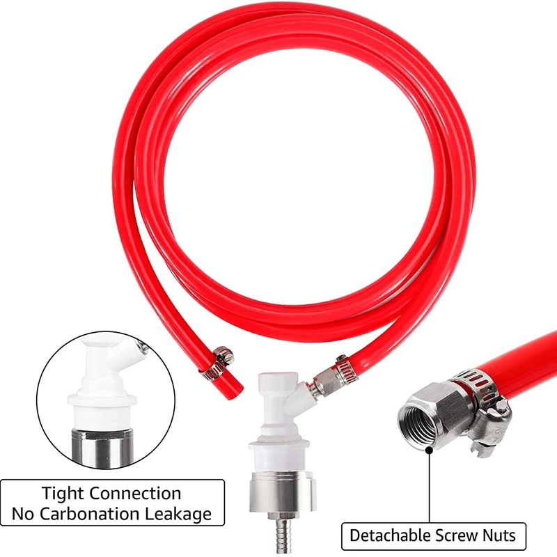 Ball Lock Gas Line Assembly 5Ft Long Tubing 5/16 Disconnect Set Home Brewing Kit for Beer | Дом и сад