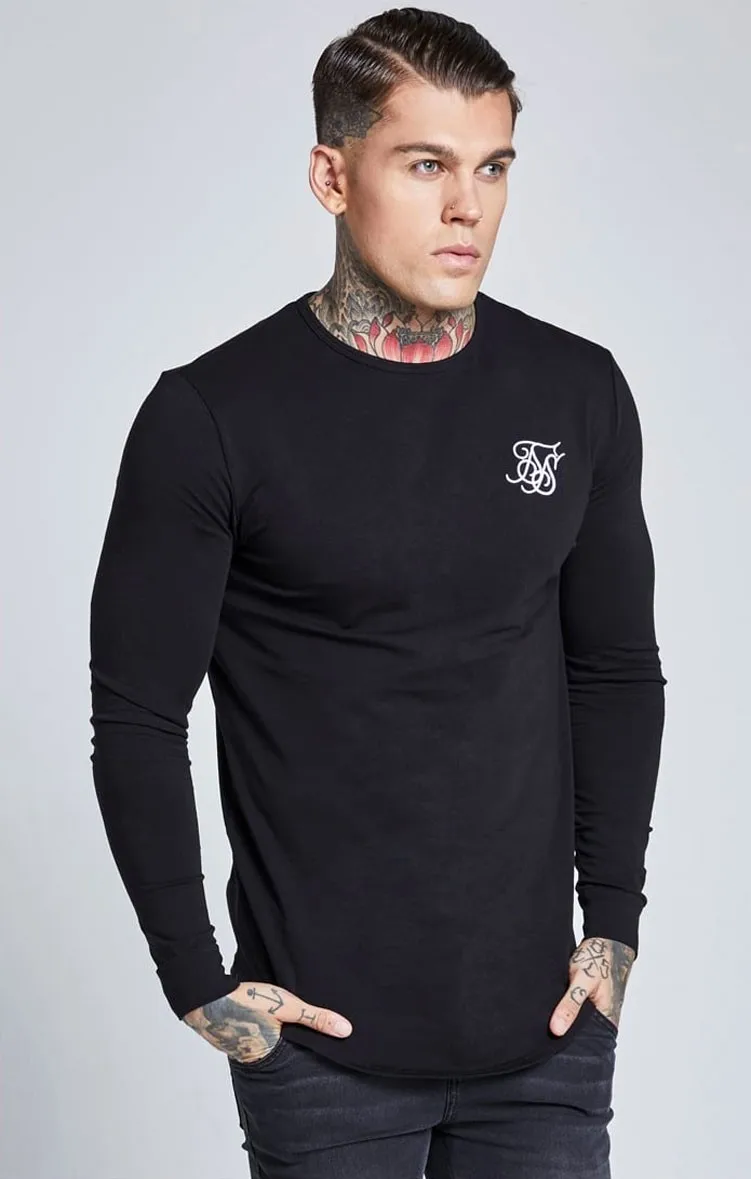 

2020 new Autumn Cotton siksilk T shirt Kanye West Splicing T-shirts Long sleeve Hip Hop T-shirt Top Men Longline tees With