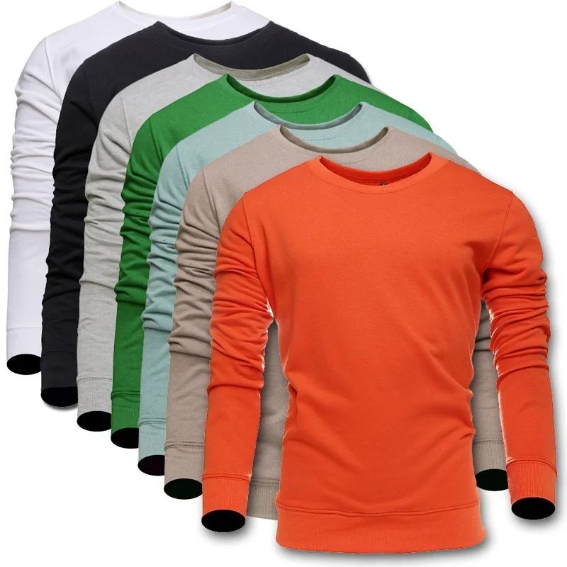 Мужская однотонная хлопковая футболка женская с длинным рукавом размера плюс