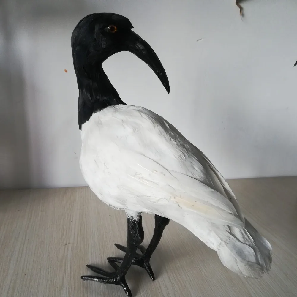 Фото Моделирование Crested Ibis птица большой 27x21 см птица жесткая модель пластик и мех реквизит для птиц, орнамент украшения мебель подарок e1155 №2
