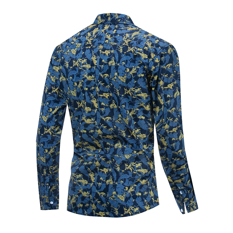 Европейский размер 2019 Новая повседневная рубашка для мужчин с длинным рукавом