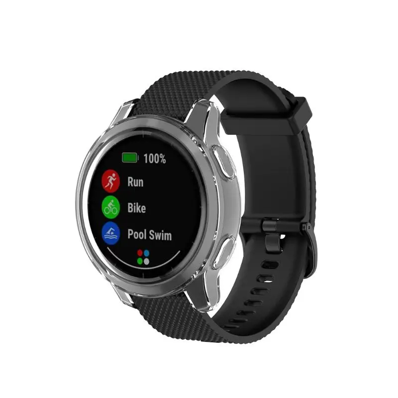 

Ultra-Slim Clear Watch Case Protective Cover for -garmin vivoactive 4 / Active
