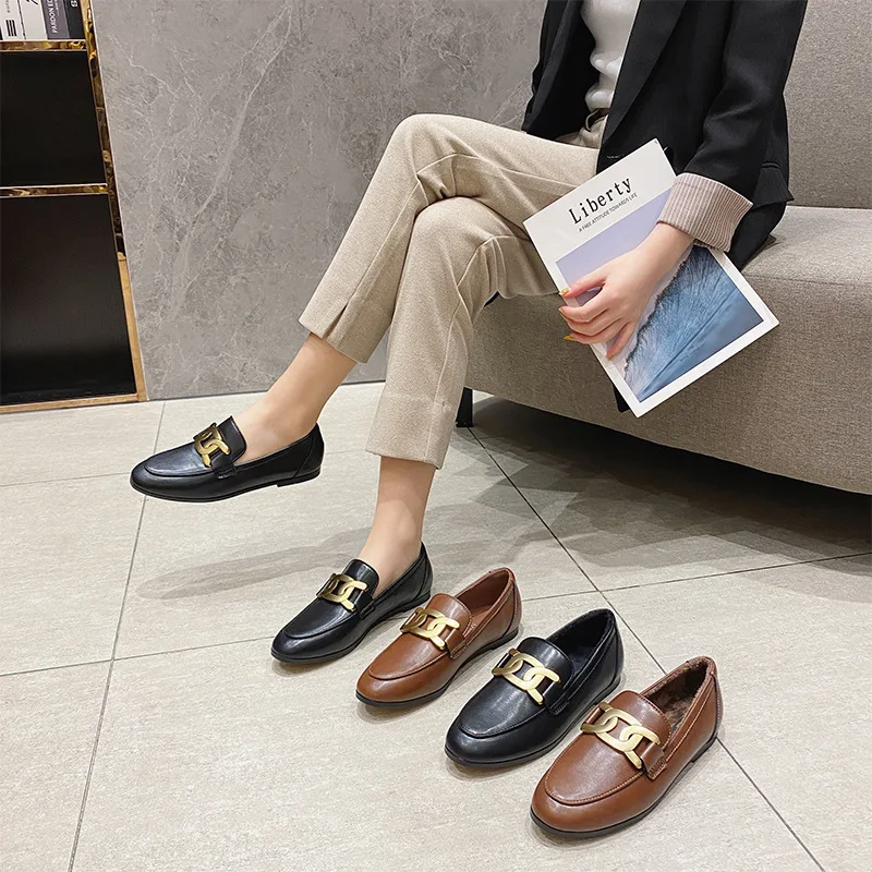 Women's Casual Shoes with Plain Leather Shoes  Shoes for Women  Oxford Shoes for Women  Flat  Womens Shoes