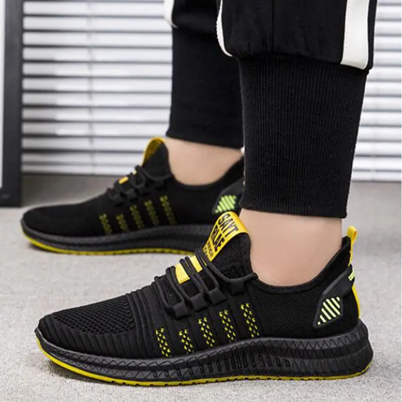 

2021 Fashion Men Sneakers Mesh Casual Shoes Lac-up Mens Shoes Lightweight Vulcanize Shoes Walking Sneakers Zapatillas Hombre