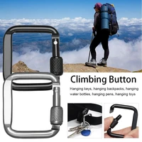 new outdoor sports safety equipment climbing button alloy carabiner buckle keychain camping hiking hook