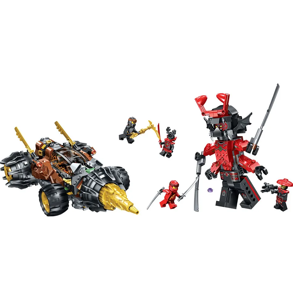 620 шт. маленькие строительные блоки игрушки совместимые с Lepininging Ninja Cole's Earth Driller