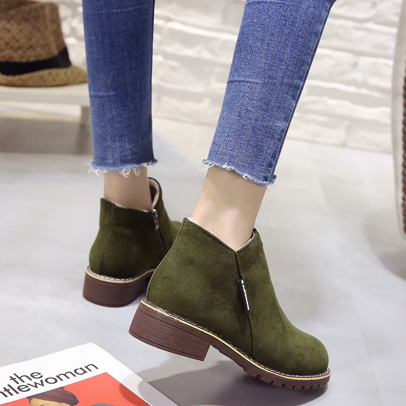 

New Martin Boots 2018 Autumn Winter women Boots Classic Zipper shoes snow boots female motorcycle ankle boots botas mujer