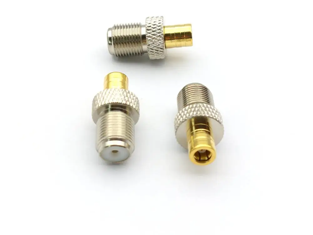 100pcs brass SMB Female Jack to F Type Plug RF Straight F/F 50Ohm Connector ADAPTER | Обустройство дома