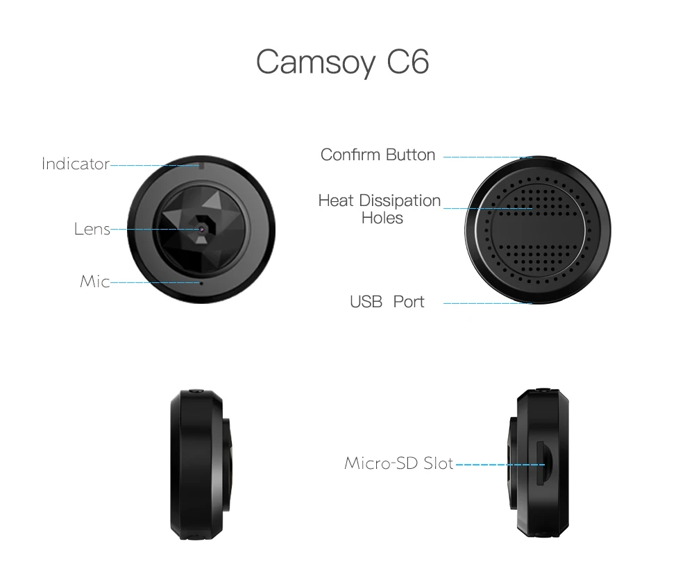 C6 camsoy Cookycam Micro wifi мини самая маленькая камера HD 720P с ночным видением IP Cam домашняя