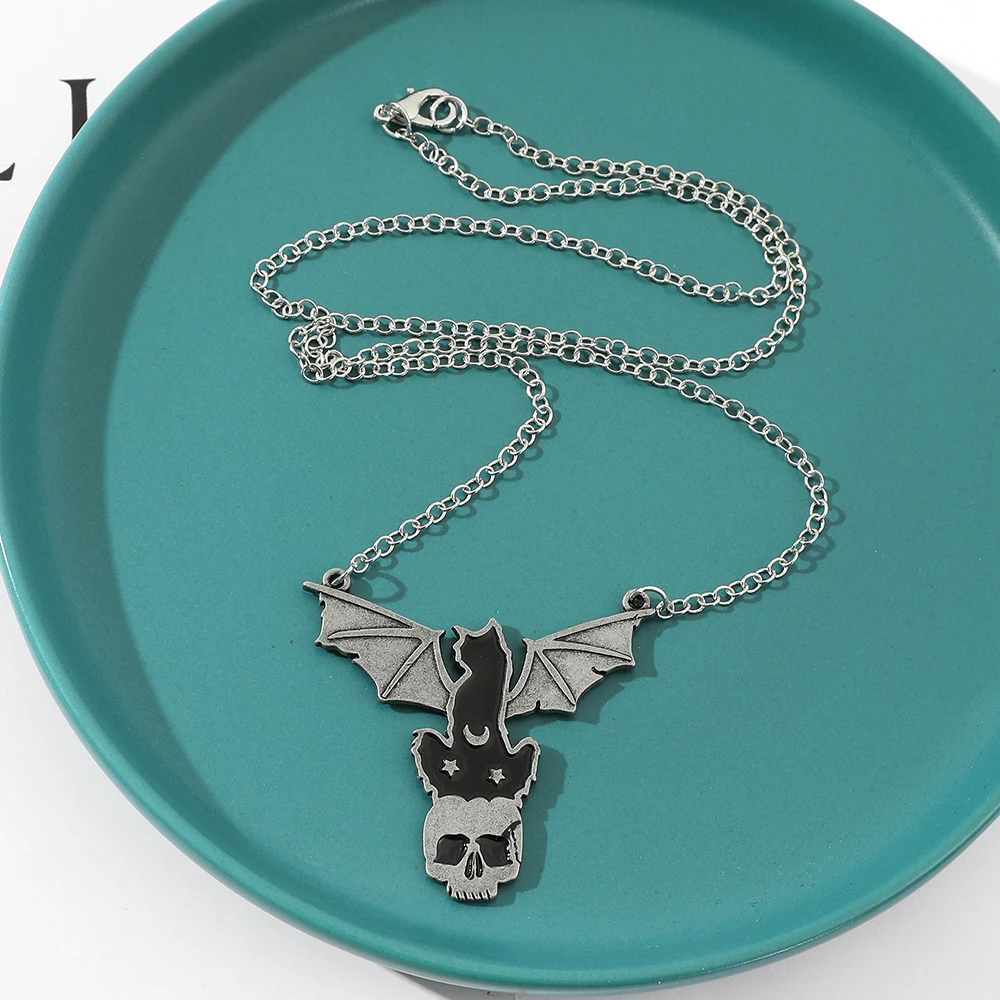 Готическая цепочка на голову с черепом ожерелье для мужчин и женщин простые