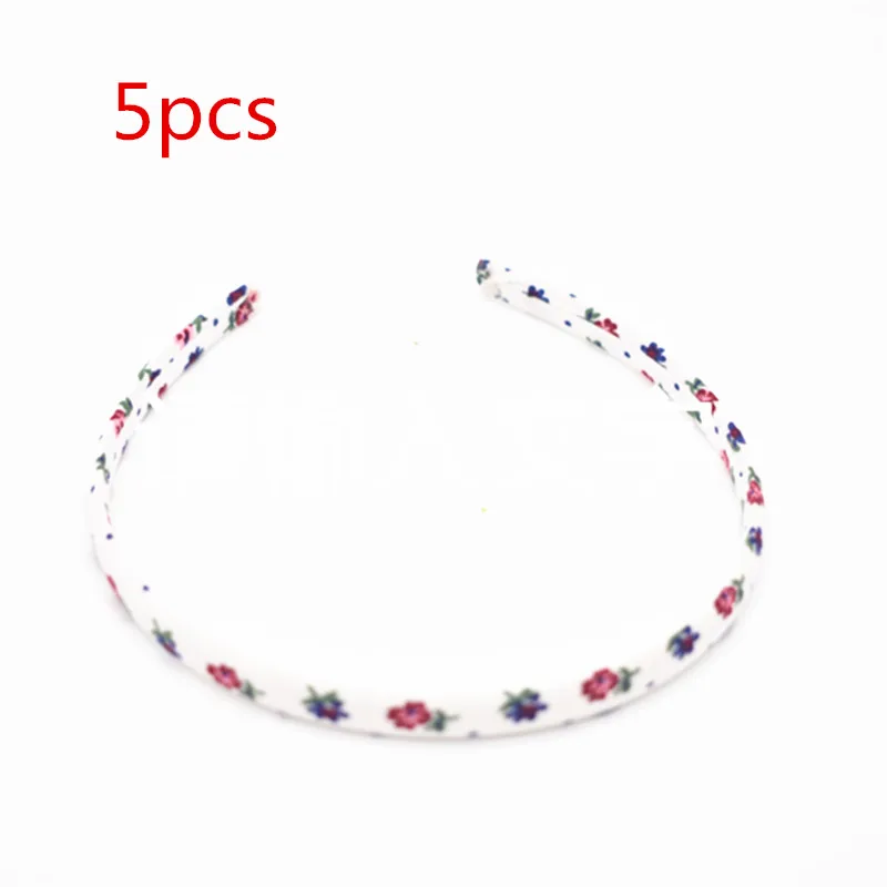 5 шт. детская Милая повязка на голову с принтом ткань для девочек лента волос из
