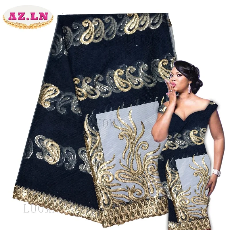 Африканская белая кружевная ткань высококачественный тюль Африканское