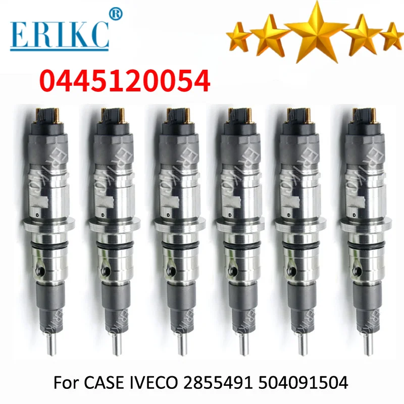 

6PCS 0445120054 NEW Diesel Fuel Injector 0 445 120 054 Common Rail Nozzle Sprayer 0986435545 for CASE IVECO 2855491 504091504