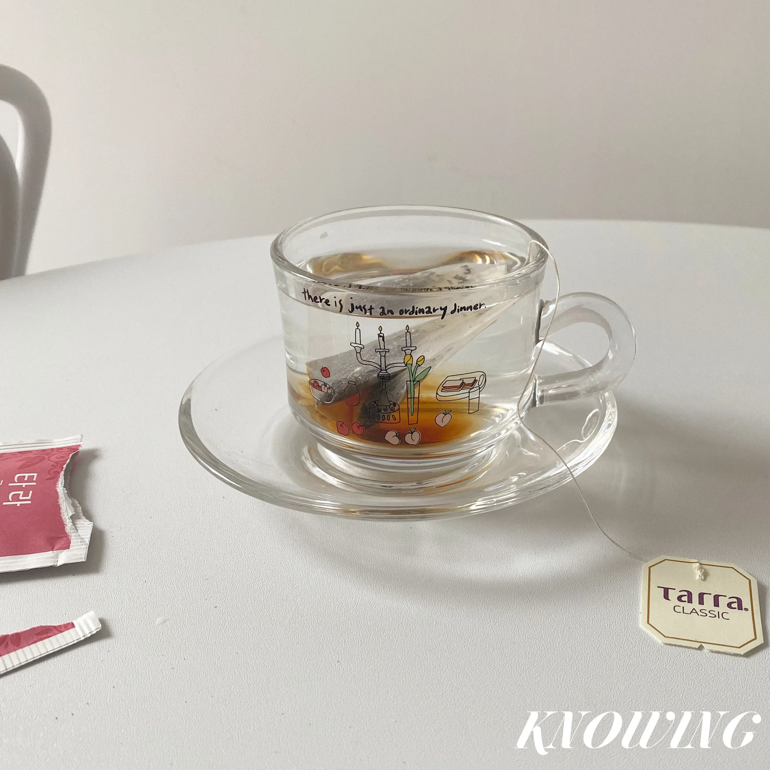 Турецкая Персонализированная кофейная чашка Латте стекло многоразовая и блюдце