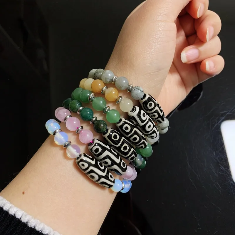 Женские браслеты из агата и Будды Исцеляющие натуральные тибетские с