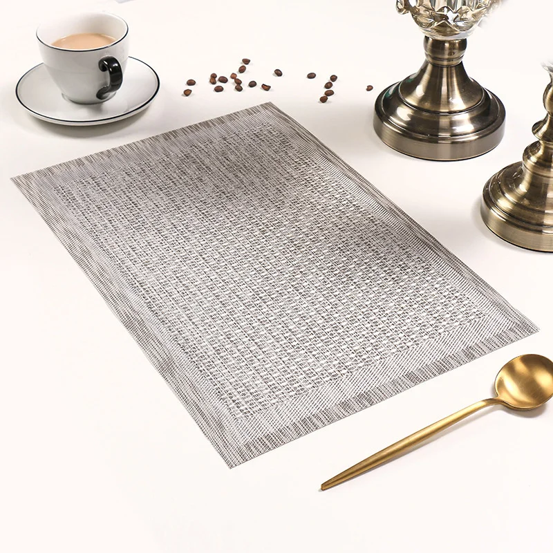 

PVC Simple Style Oil Water Resistant Non-slip Kitchen Placemat Coaster Insulation Pad Dish Coffee Cup Table Mat Home Decor 51088