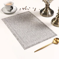 pvc simple style oil water resistant non slip kitchen placemat coaster insulation pad dish coffee cup table mat home decor 51088