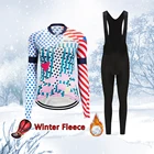 Женская зимняя велосипедная одежда 2022, теплый флисовый комплект из трикотажа и нагрудника, комплект mallot, Женская велосипедная одежда, боди для горного велосипеда, платье