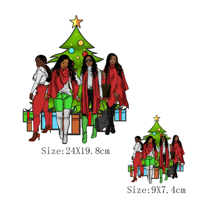 Рождественская нашивка Sister для одежды черные женские термоклейкие нашивки