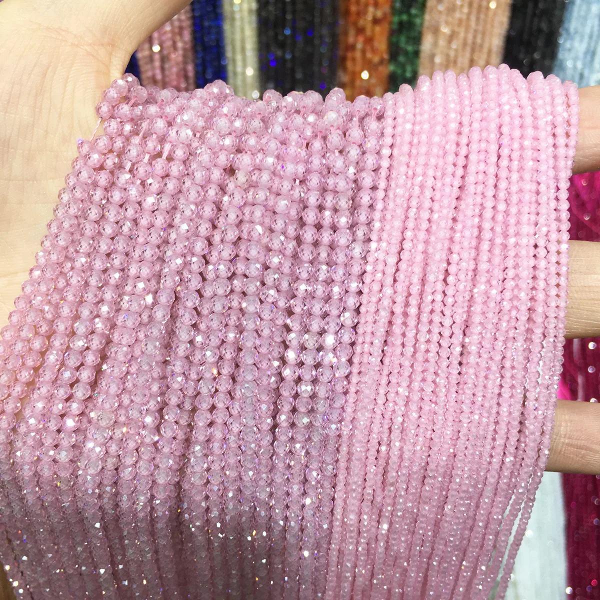 Очаровательные бусины из натурального циркона с отрезанным лицом 2 мм 3 маленькие