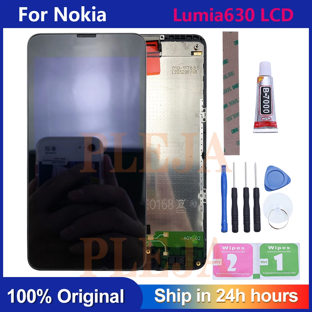 Оригинальный ЖК экран для Nokia Lumia 630 и сенсорный дигитайзер с рамкой в сборе