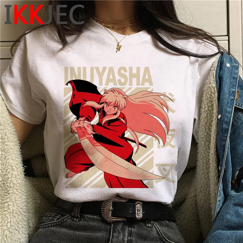 

inuyasha sesshoumaru higurashi kagome t-shirt men aesthetic grunge white t shirt top tees tshirt kawaii