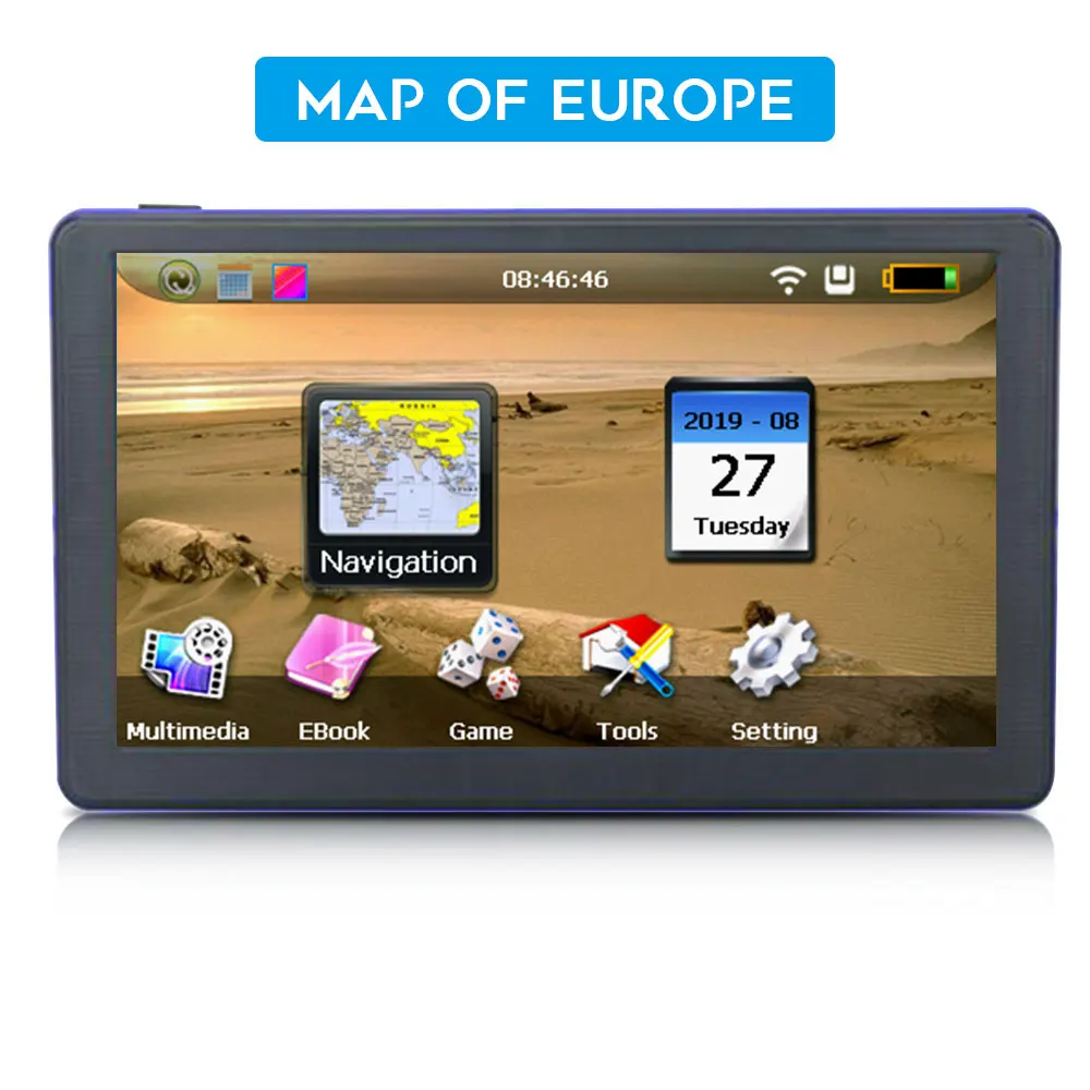 Vehemo 7 дюймов 256 МБ + 8 г навигатор HD gps Автомобильный навигация идентификация