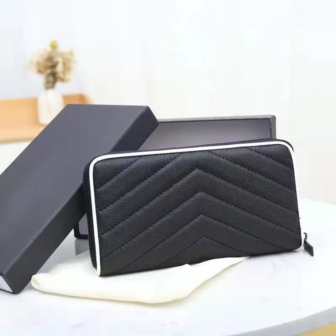 

2021 new style luxury leather fashion ladies wallet size: 19x9cm