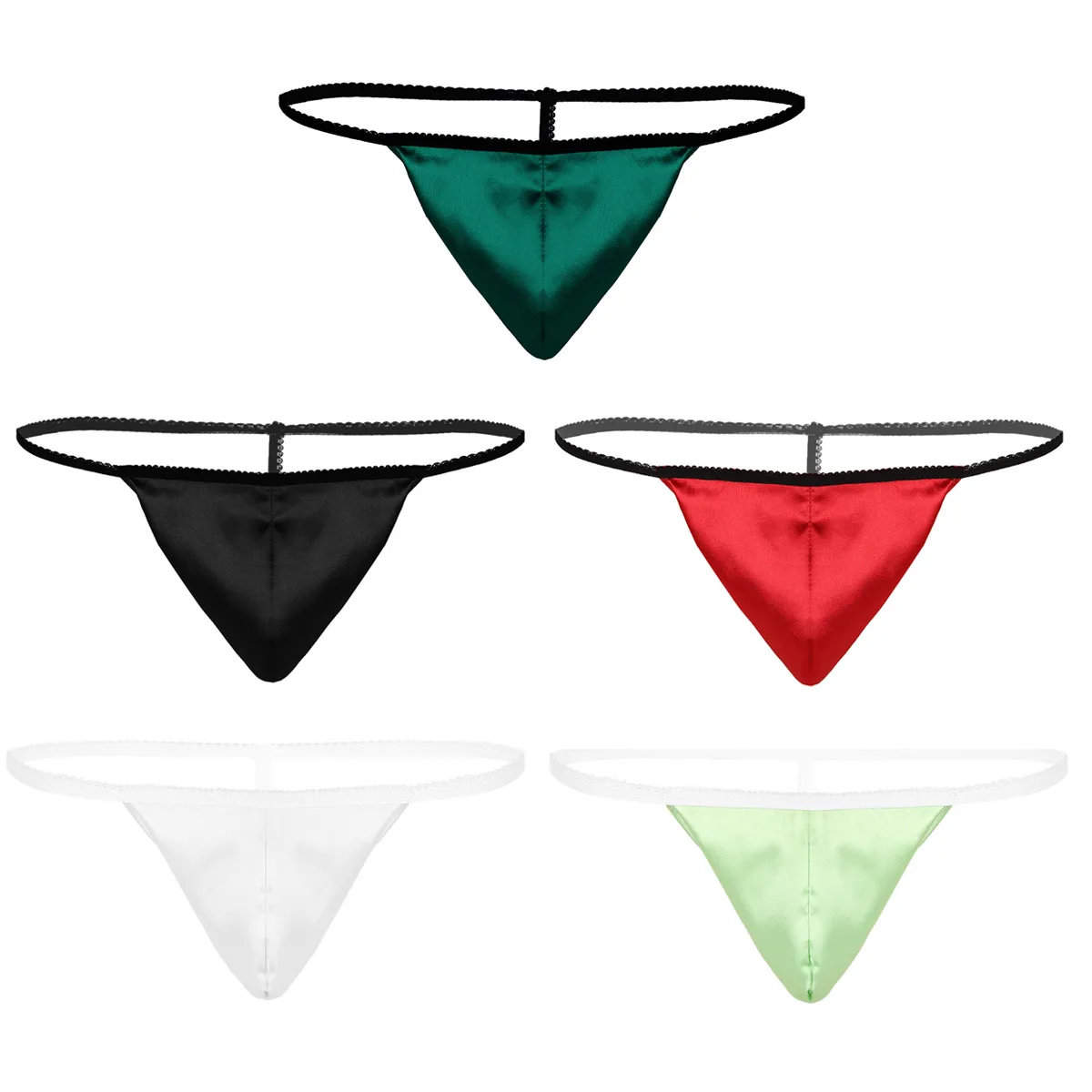 Мужские сексуальные костюмы Трусики бикини гладкое Шелковистое атласное нижнее